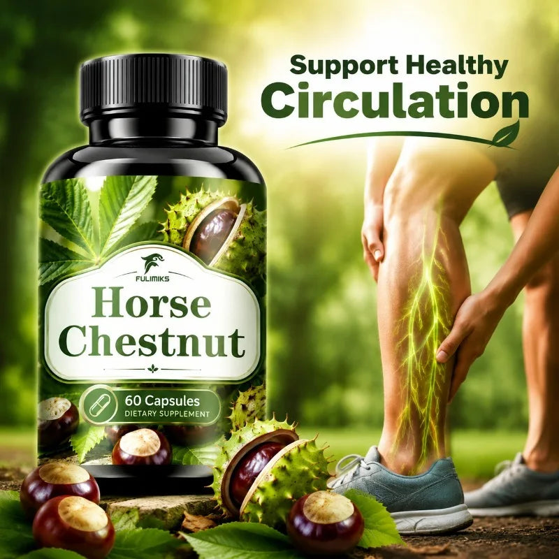 Horse Chestnut Supplement with Rutin & L-Arginine – Healthy Veins & Circulation Support