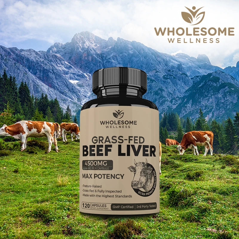 Grass Fed Beef Liver Capsules – New Zealand Freeze-Dried Liver for Energy, Iron, Heart, Brain & Immune Support