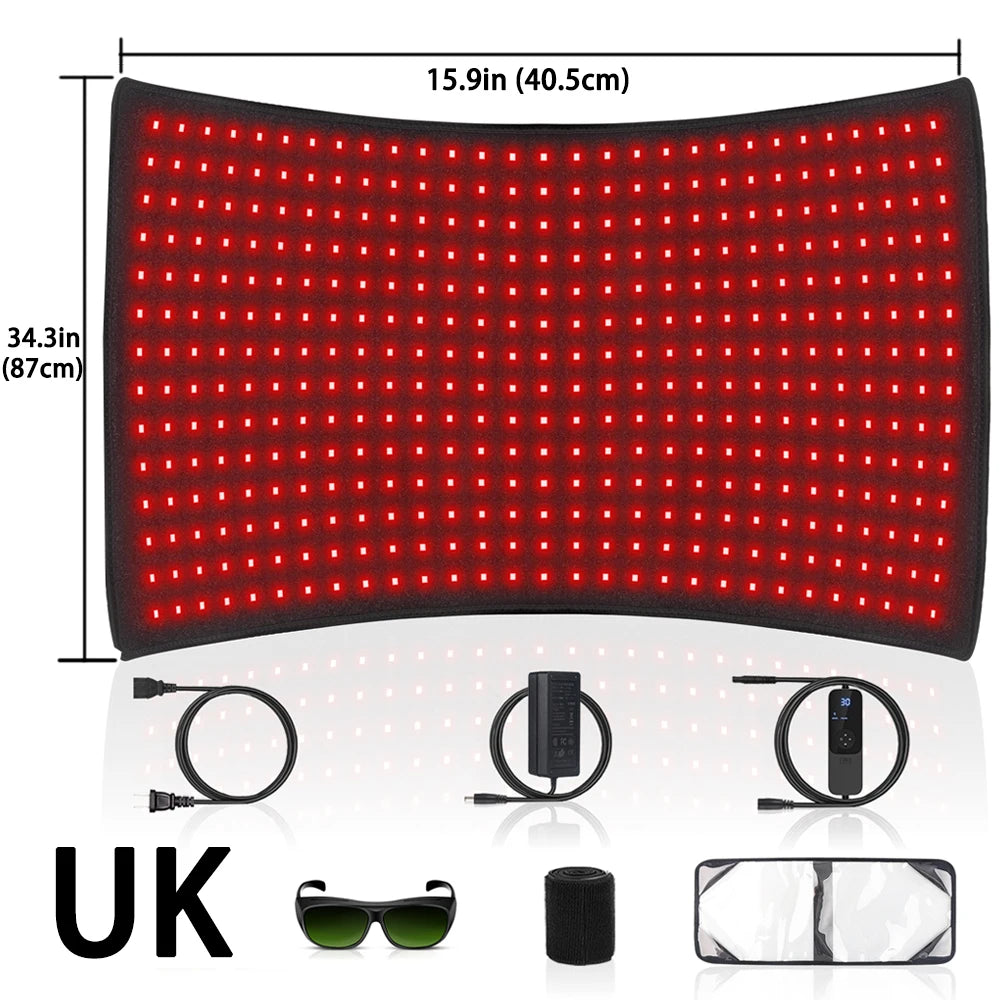 Red & Near-Infrared Light Therapy Heating Pad – 850nm Body Relaxation Cushion