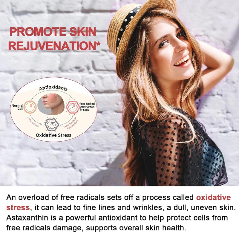 Astaxanthin 12mg Capsules – Antioxidant Support for Heart, Eye, Skin & Joint Health