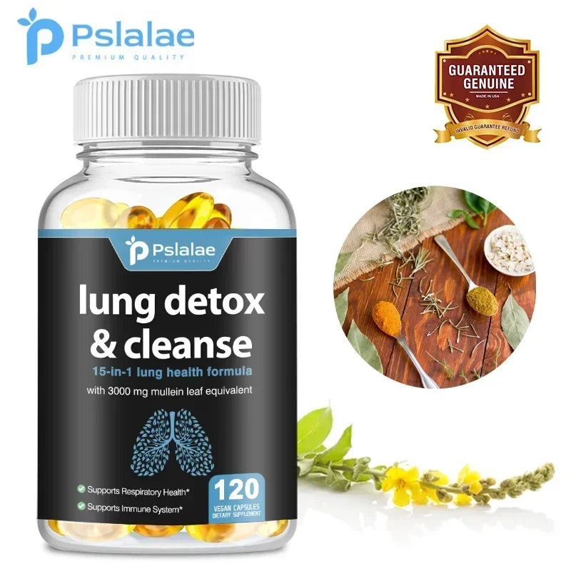 Pslalae 15-in-1 Lung Health Formula – Respiratory, Immune & Daily Breathing Support Capsules