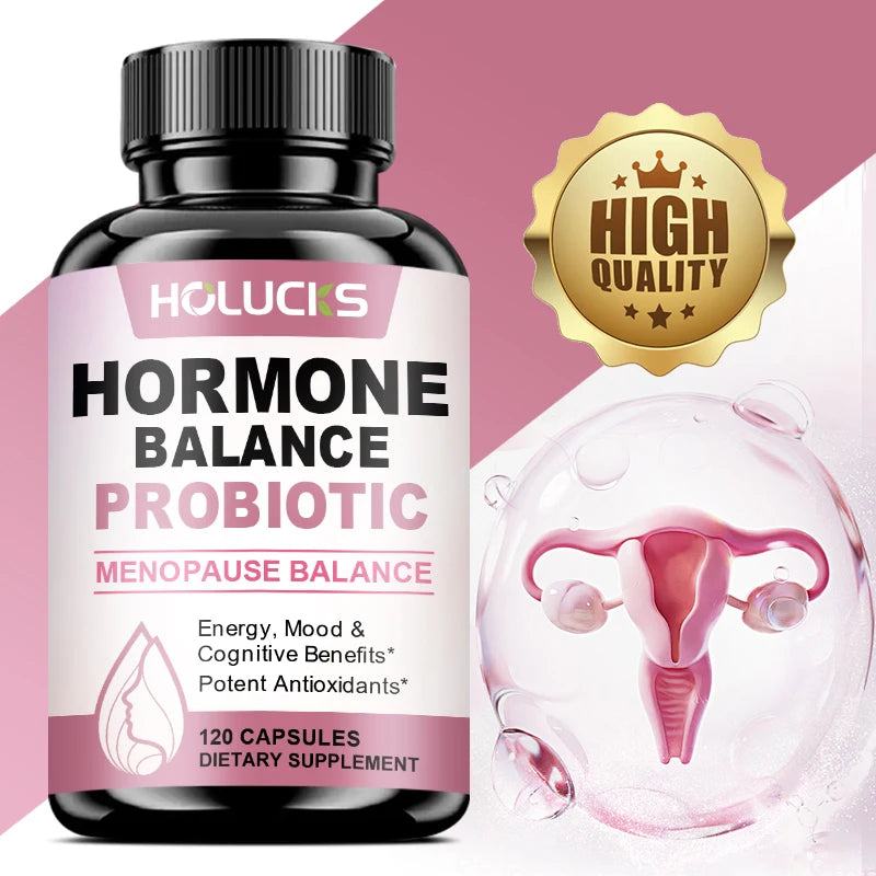 Hormone Balance Support Capsules – Women's Wellness Formula with L-Arginine, L-Tyrosine & Herbal Blend, 120 Capsules
