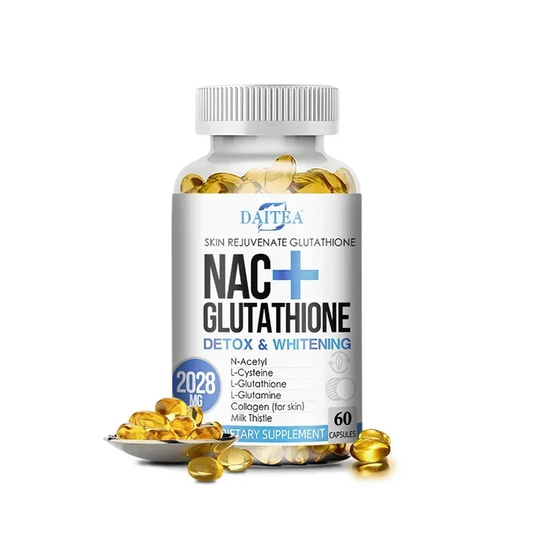 DAITEA NAC + Glutathione Capsules – Antioxidant & Daily Cellular Wellness Supplement