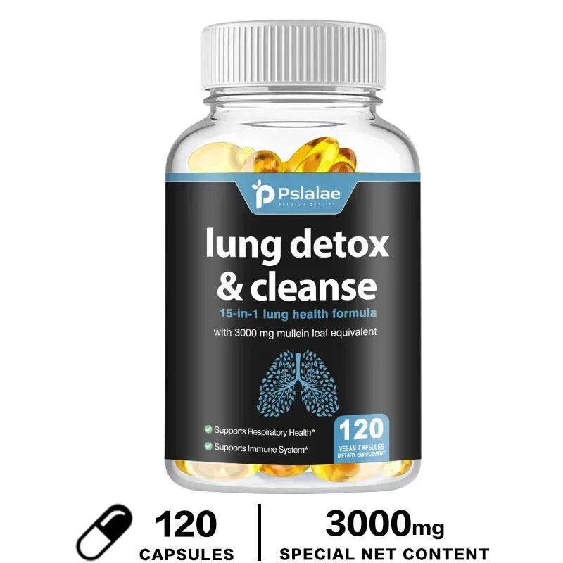 Pslalae 15-in-1 Lung Health Formula – Respiratory, Immune & Daily Breathing Support Capsules
