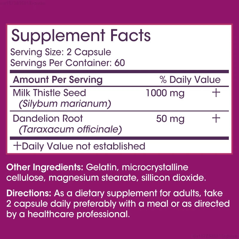 ALXFRESH Milk Thistle Capsules – Liver Health & Antioxidant Daily Wellness Supplement