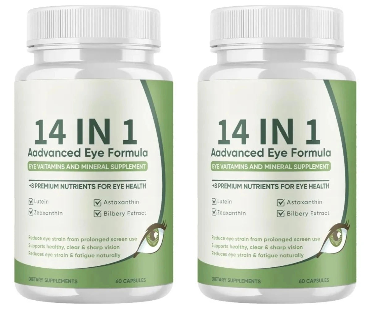 14-in-1 Eye Health Supplement Capsules – Astaxanthin, Lutein & Zeaxanthin for Daily Eye Wellness