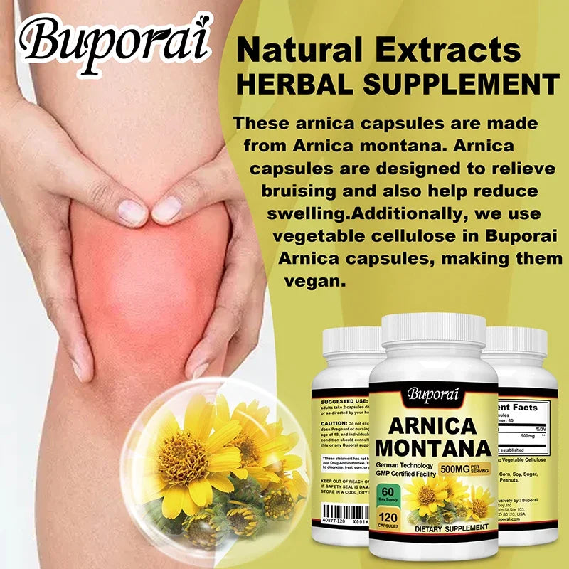 XEMENRY Arnica Montana Capsules – Natural Arnica Extract for Bruising, Swelling & Recovery Support