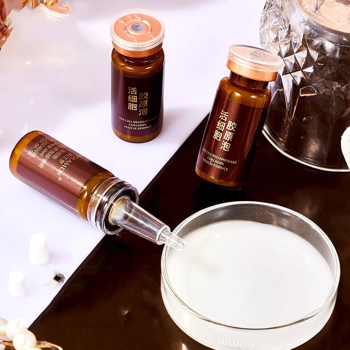 Recombinant Collagen Facial Serum 4 × 10ml – Hydrating & Smoothing Essence with Niacinamide