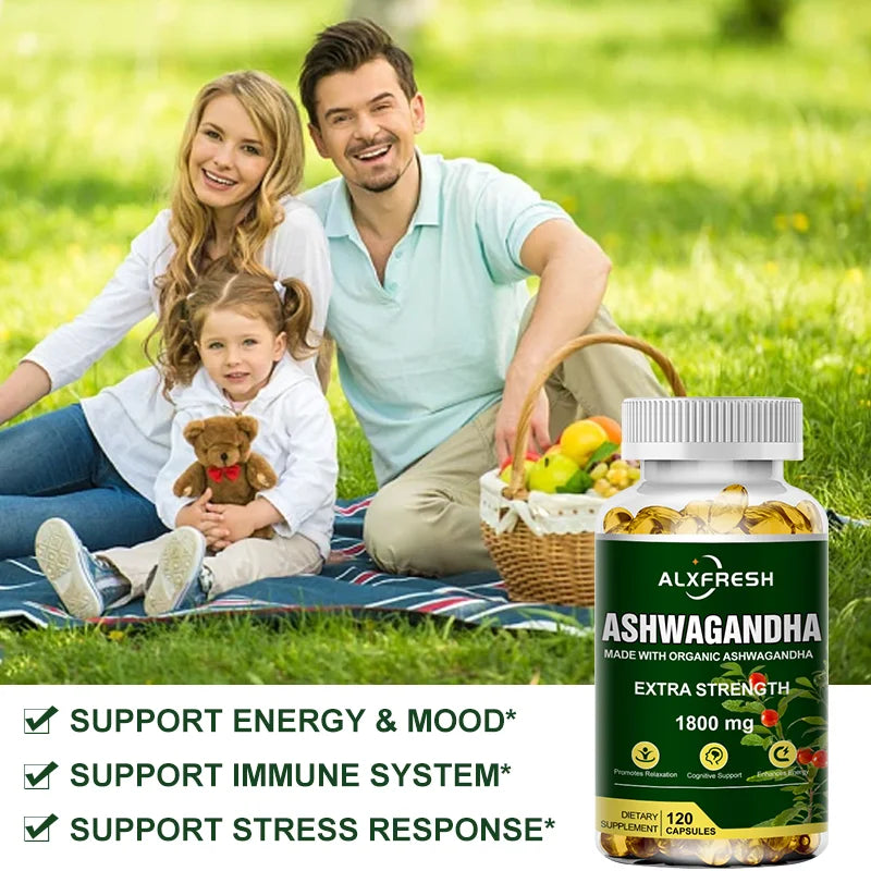 ALXFRESH Ashwagandha Capsules – Daily Stress & Wellness Support Supplement