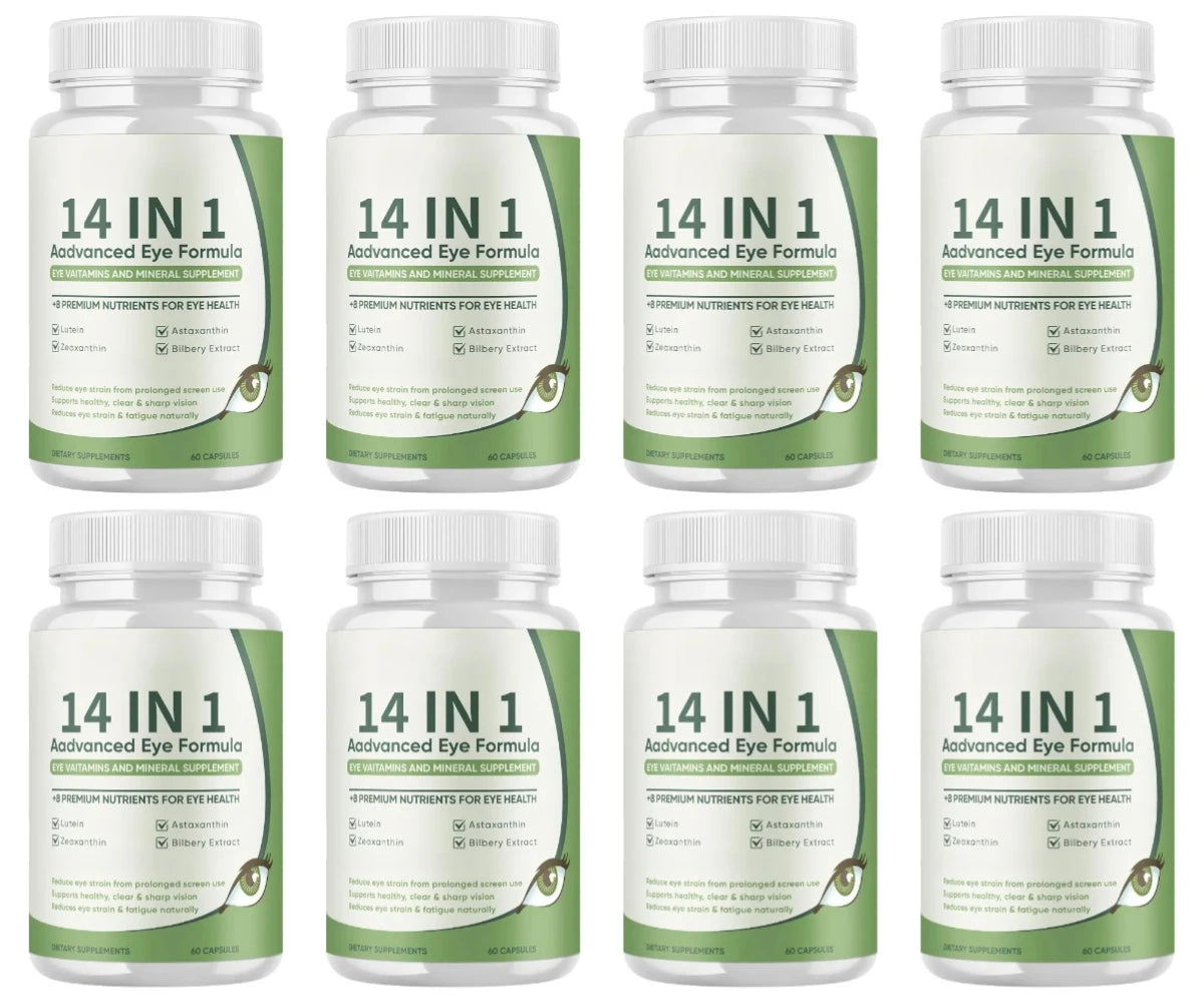 14-in-1 Eye Health Supplement Capsules – Astaxanthin, Lutein & Zeaxanthin for Daily Eye Wellness