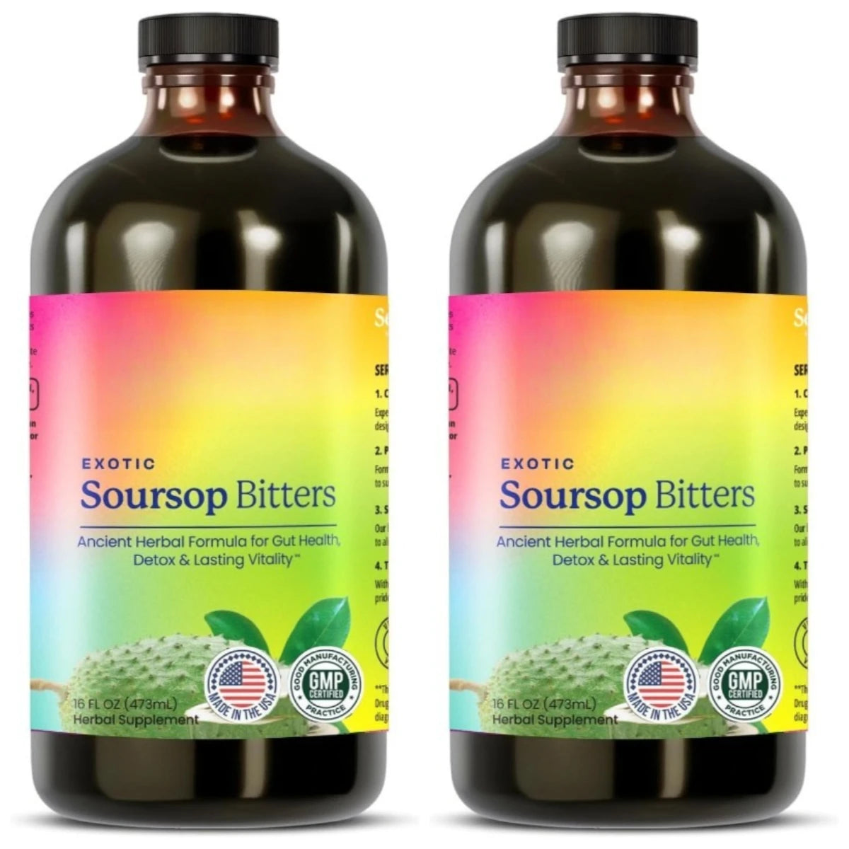 Soursop Bitters Liquid 473ml – Herbal Blend with Guanabana, Moringa, Black Seed & Ginger
