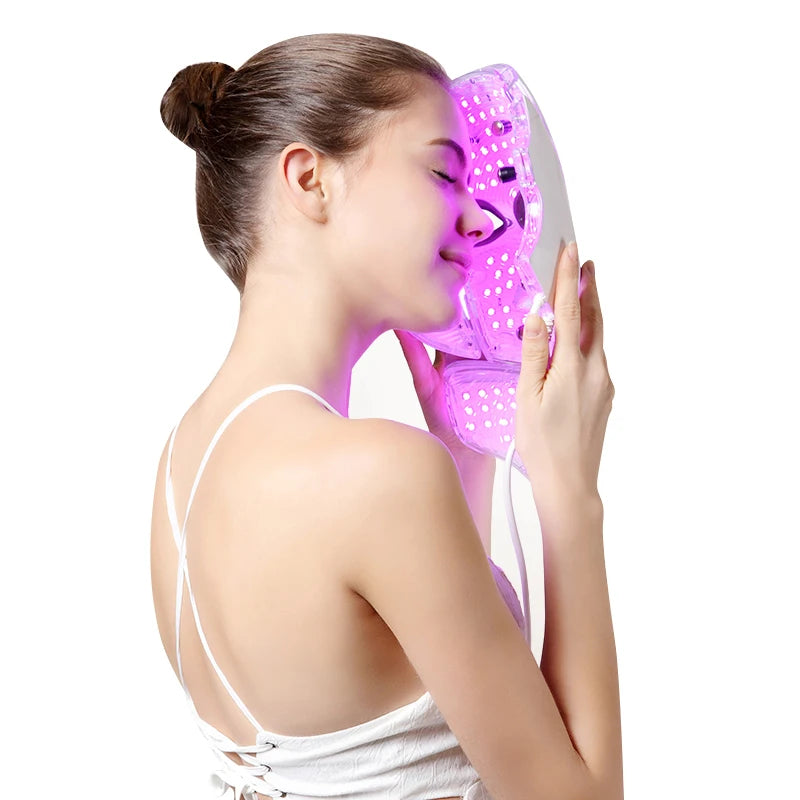 7-Color LED Face & Neck Therapy Mask – 192 LEDs, Facial Skincare Device