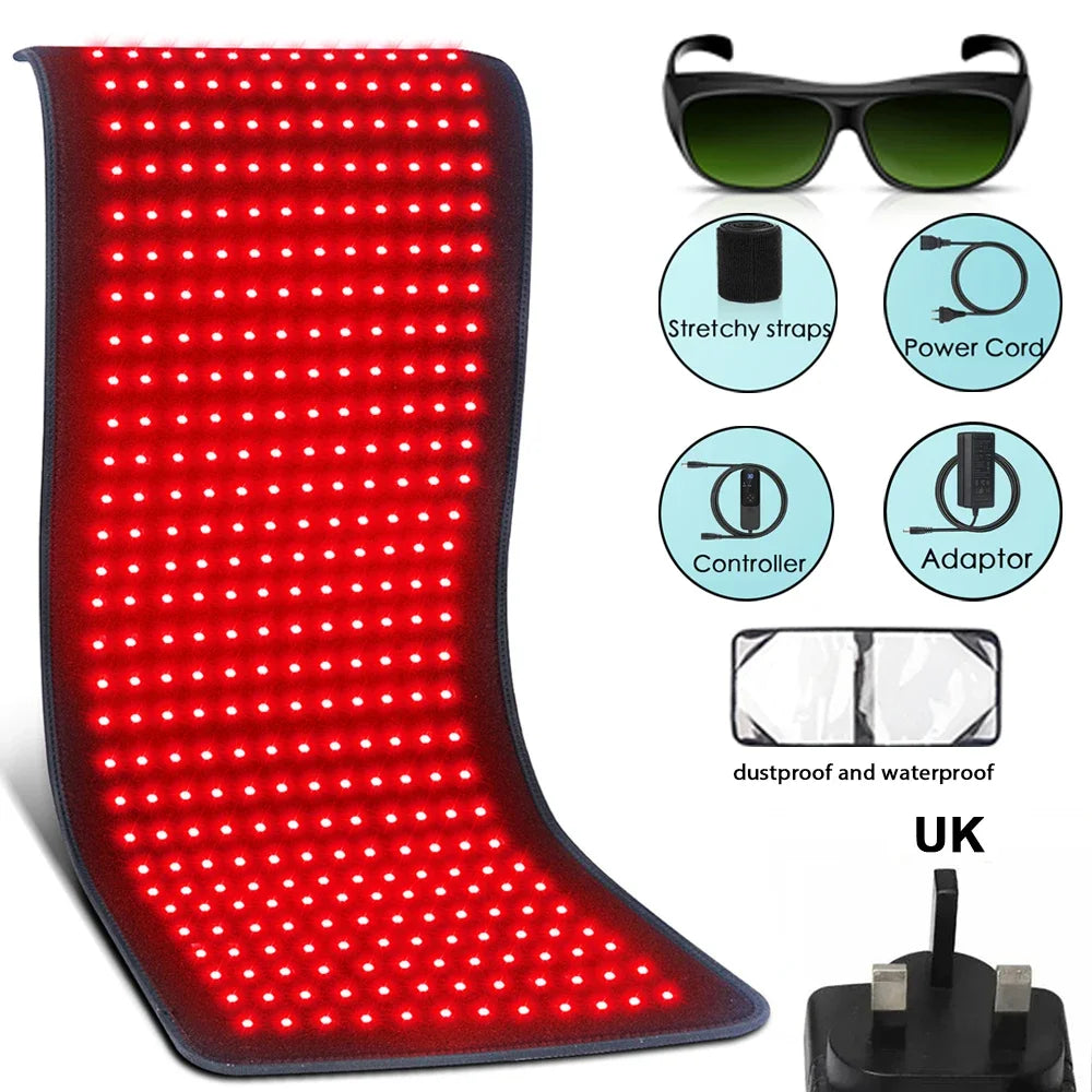Red & Near-Infrared Light Therapy Heating Pad – 850nm Body Relaxation Cushion