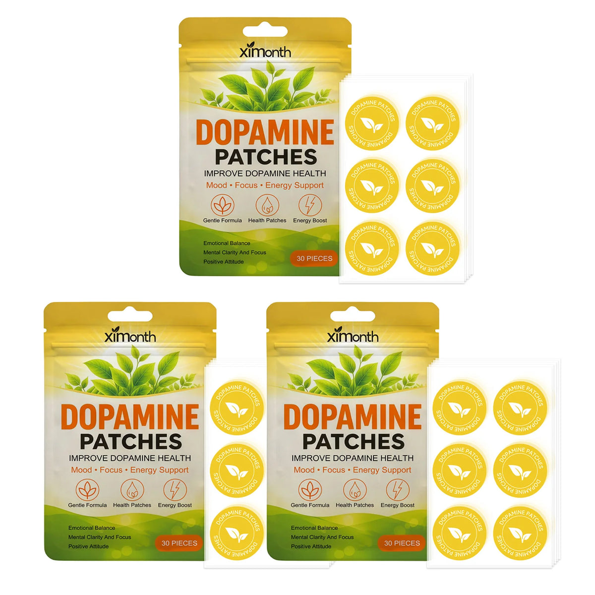 Mood Support Patches – 30 Adhesive Patches for Daily Wellness