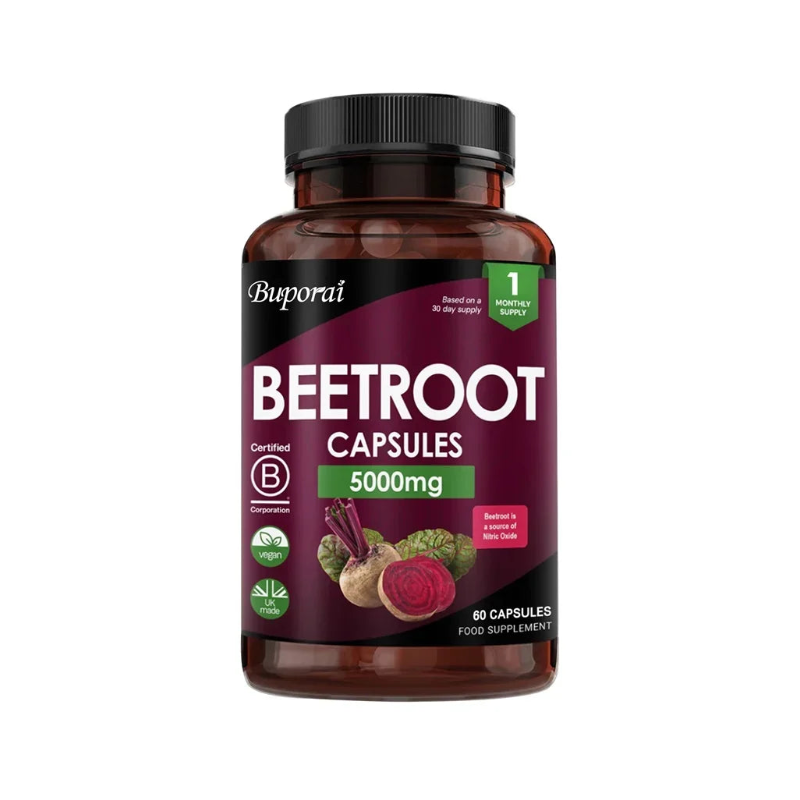 PSLALAE Beetroot 5000mg Capsules – Nitric Oxide, Circulation, Heart Health & Energy Support Supplement