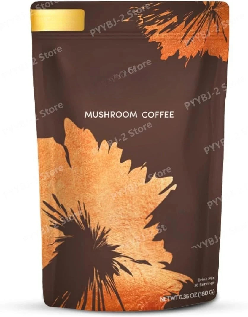Organic Mushroom Coffee Powder with 6 Mushroom Extracts & MCT Oil – Smooth Daily Coffee Blend, 180g