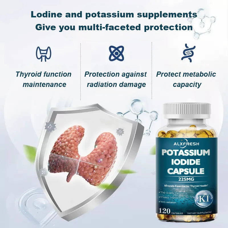 ALXFRESH Potassium Iodide Capsules – Thyroid Health & Daily Wellness Supplement