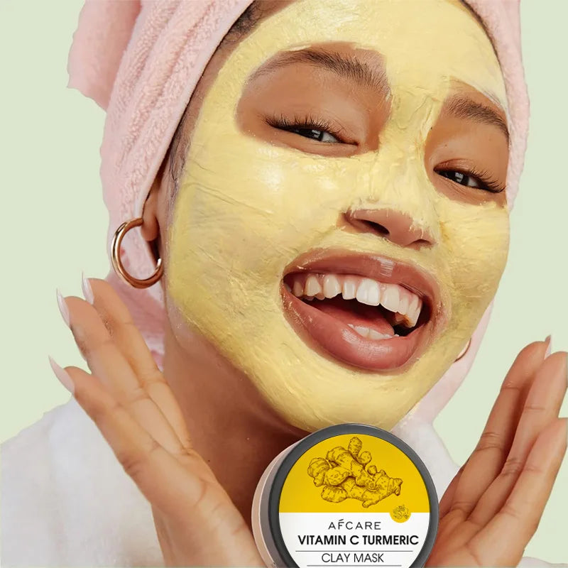 4-Piece Clay Face Mask Set 320g – Turmeric & Vitamin C, Green Tea, Dead Sea Mud and Rose Clay