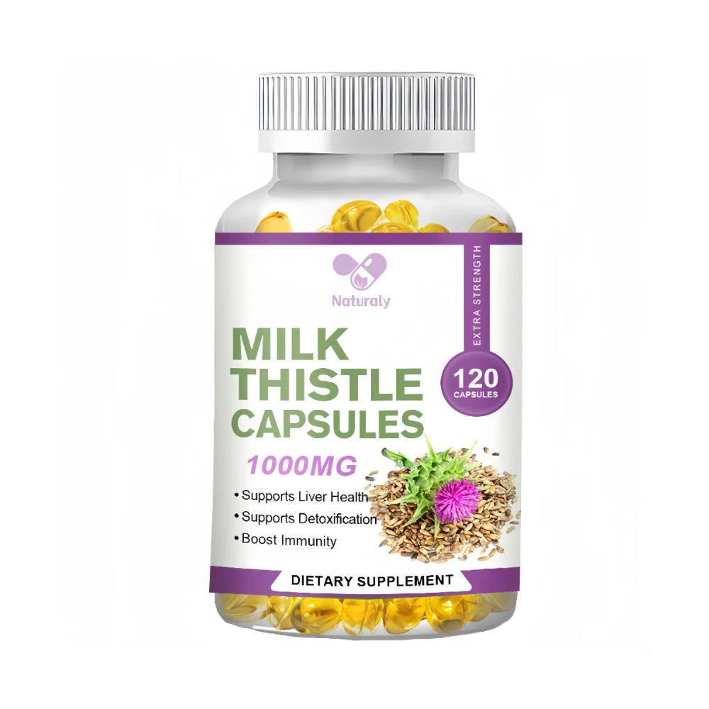 Milk Thistle 1000mg Capsules – Liver Health, Detox & Antioxidant Support