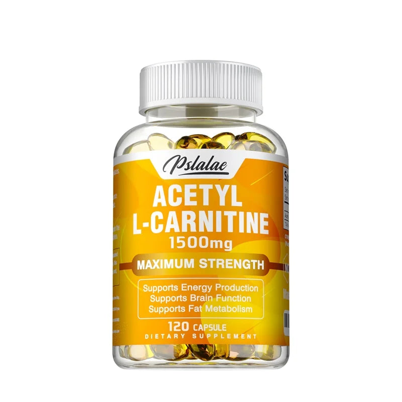 PSLALAE Acetyl L-Carnitine 1500mg Capsules – Daily Energy, Brain & Metabolism Support Supplement
