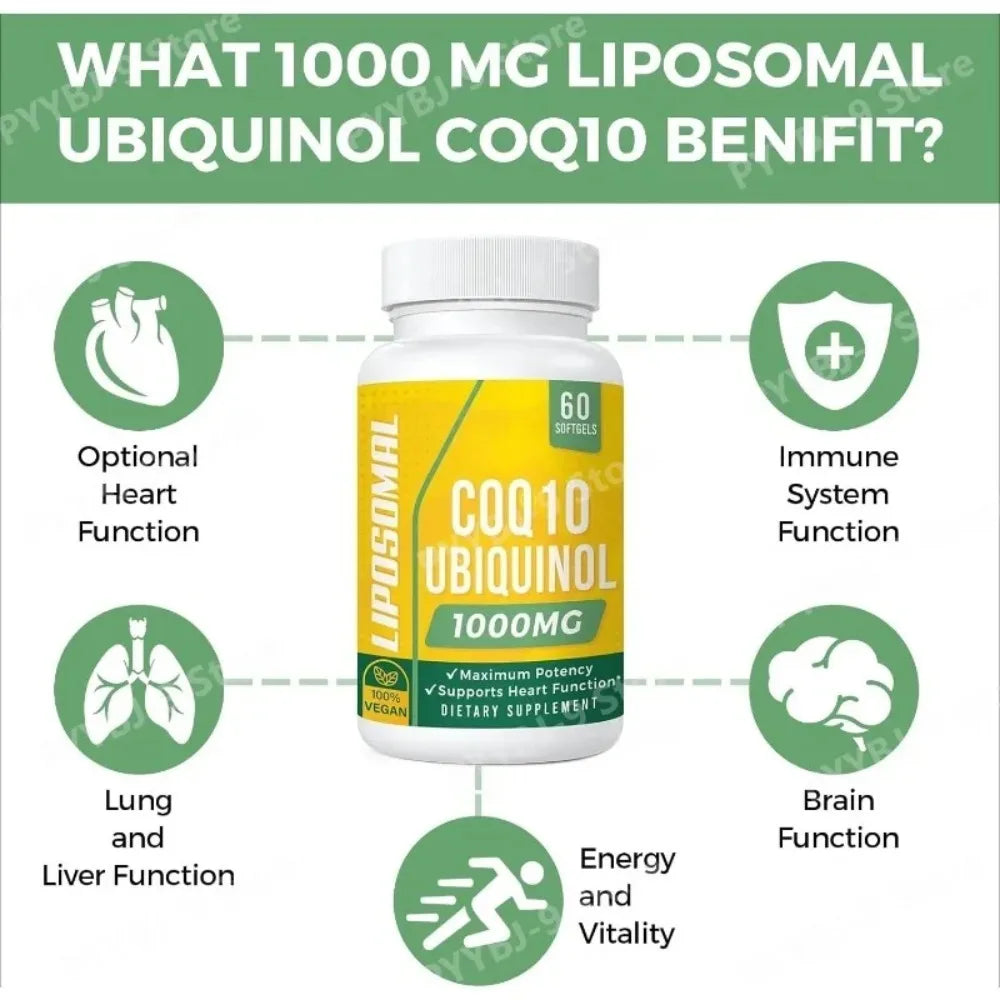 CoQ10 Ubiquinol Softgels – Coenzyme Q10 Supplement, 60 Count