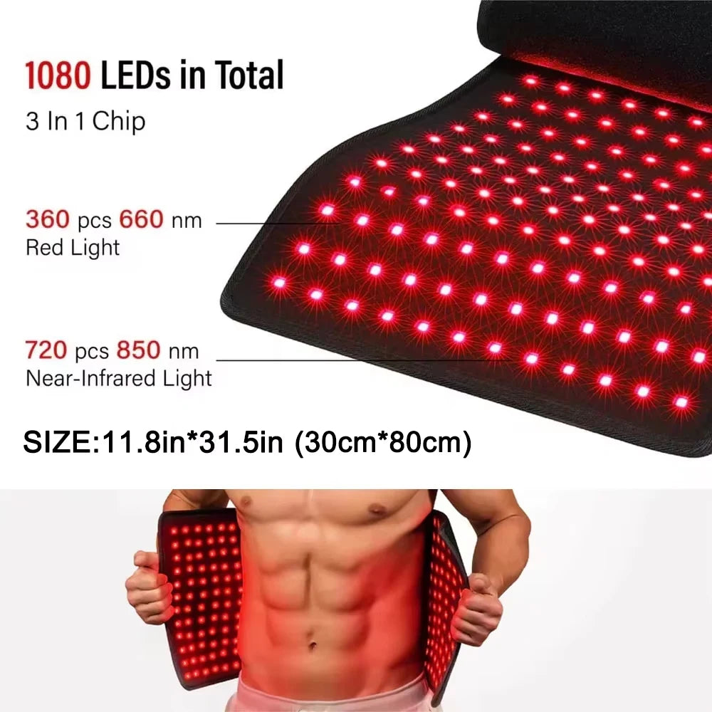 Red & Near-Infrared Light Therapy Heating Pad – 850nm Body Relaxation Cushion