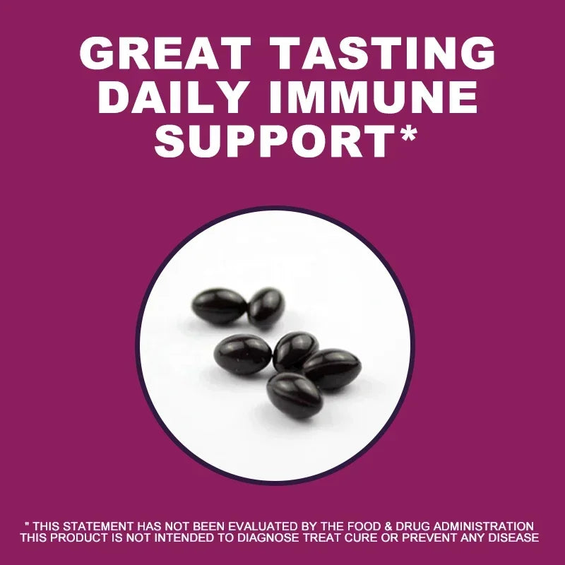 PSLALAE Elderberry Capsules with Vitamin C, D & Zinc – Daily Immune & Antioxidant Support
