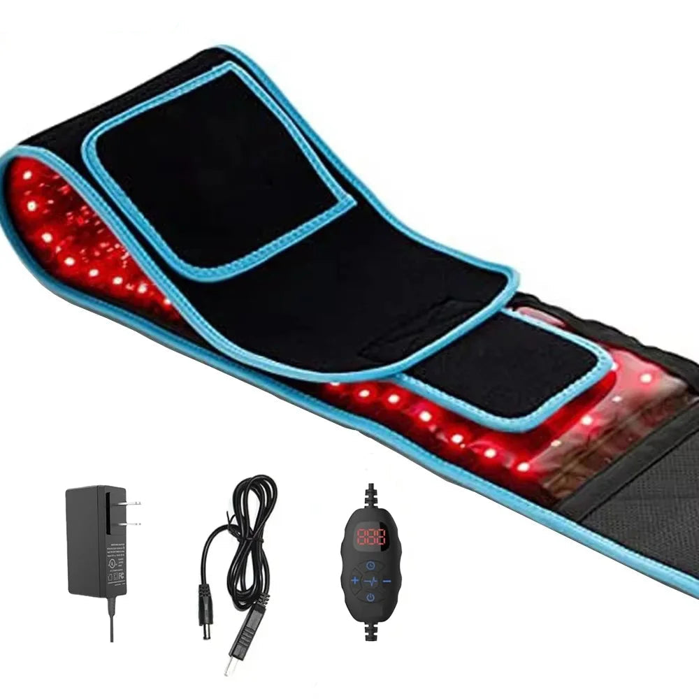Red & Near-Infrared LED Therapy Belt – 660nm & 850nm Light Wrap, 105 LEDs