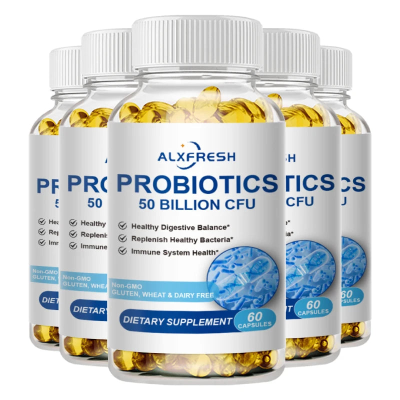 ALXFRESH Probiotic Capsules – Daily Digestive Health & Gut Wellness Supplement