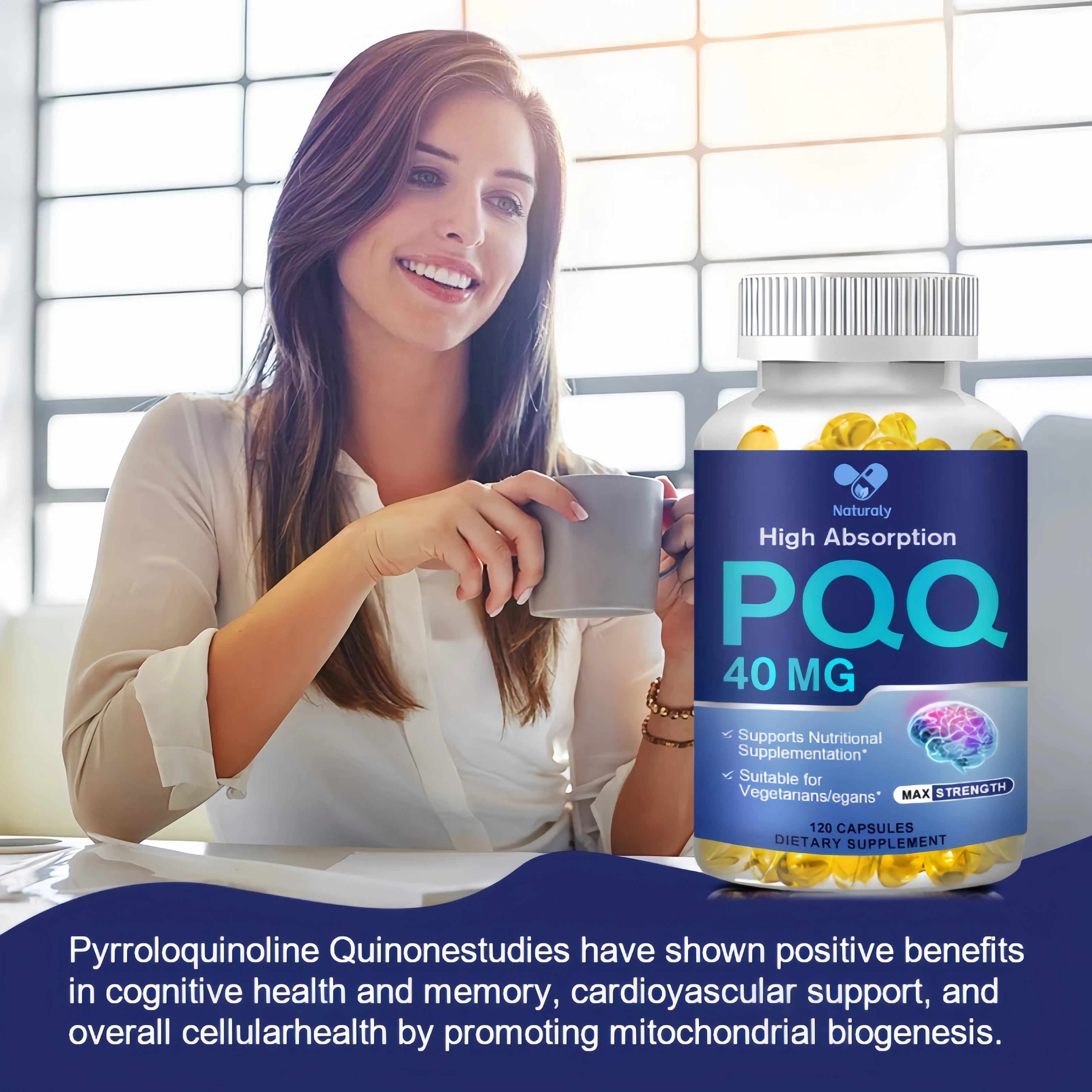 PQQ 40mg Capsules – Mitochondrial Energy, Heart & Cognitive Support