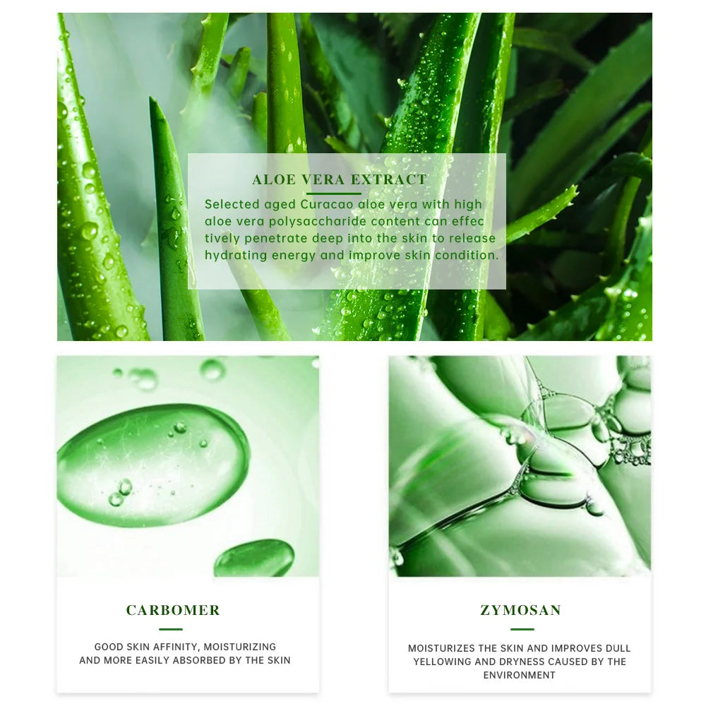 LGRAMER 99% Aloe Vera Gel – Deep Hydration & Moisturising Sleeping Mask 300g