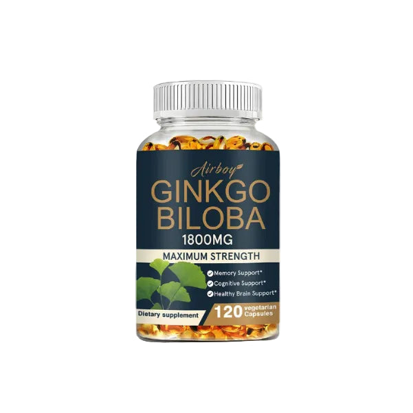 Ginkgo Biloba Capsules – Herbal Antioxidant Supplement, Memory & Cognitive Wellness