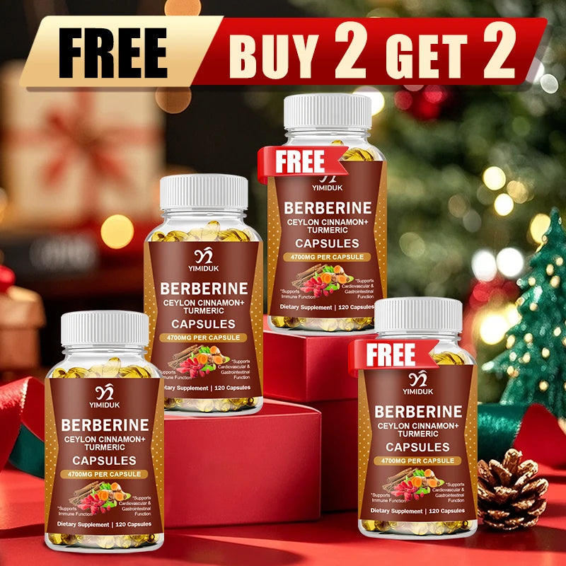 Yimiduk Berberine 4700mg with Ceylon Cinnamon – Metabolism, Gut Health, Heart & Immune Support Supplement