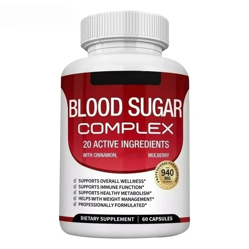 Blood Sugar Support Capsules with Mulberry – Metabolic Wellness Supplement, 60 Capsules