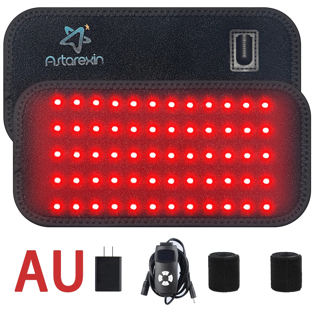 Red & Near-Infrared LED Light Therapy Belt – 660nm & 850nm Waist Wrap, 60 LEDs