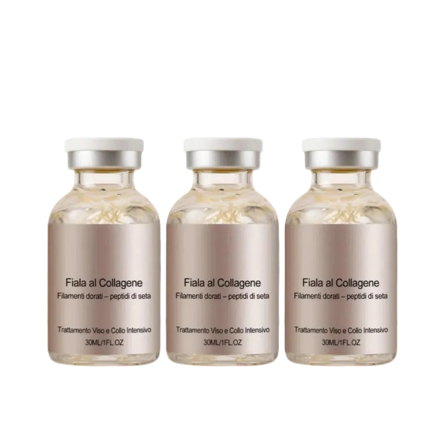 Golden Thread Collagen Ampoule Serum 30ml – Hydrating Silk Peptide Facial Essence for Face & Neck