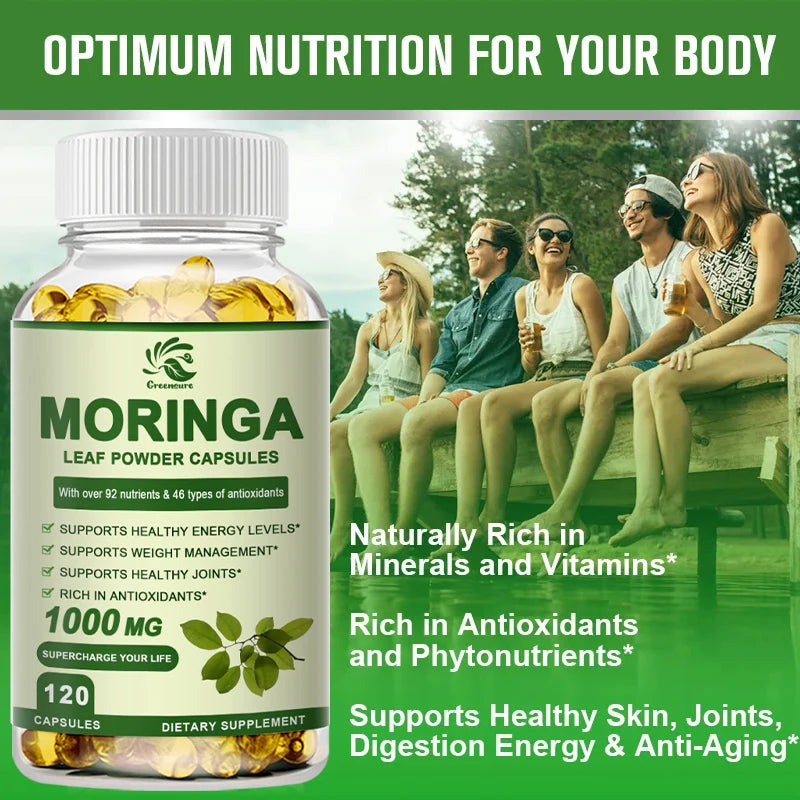Greensure Moringa Capsules – Organic Moringa Leaf Supplement for Daily Wellness Support