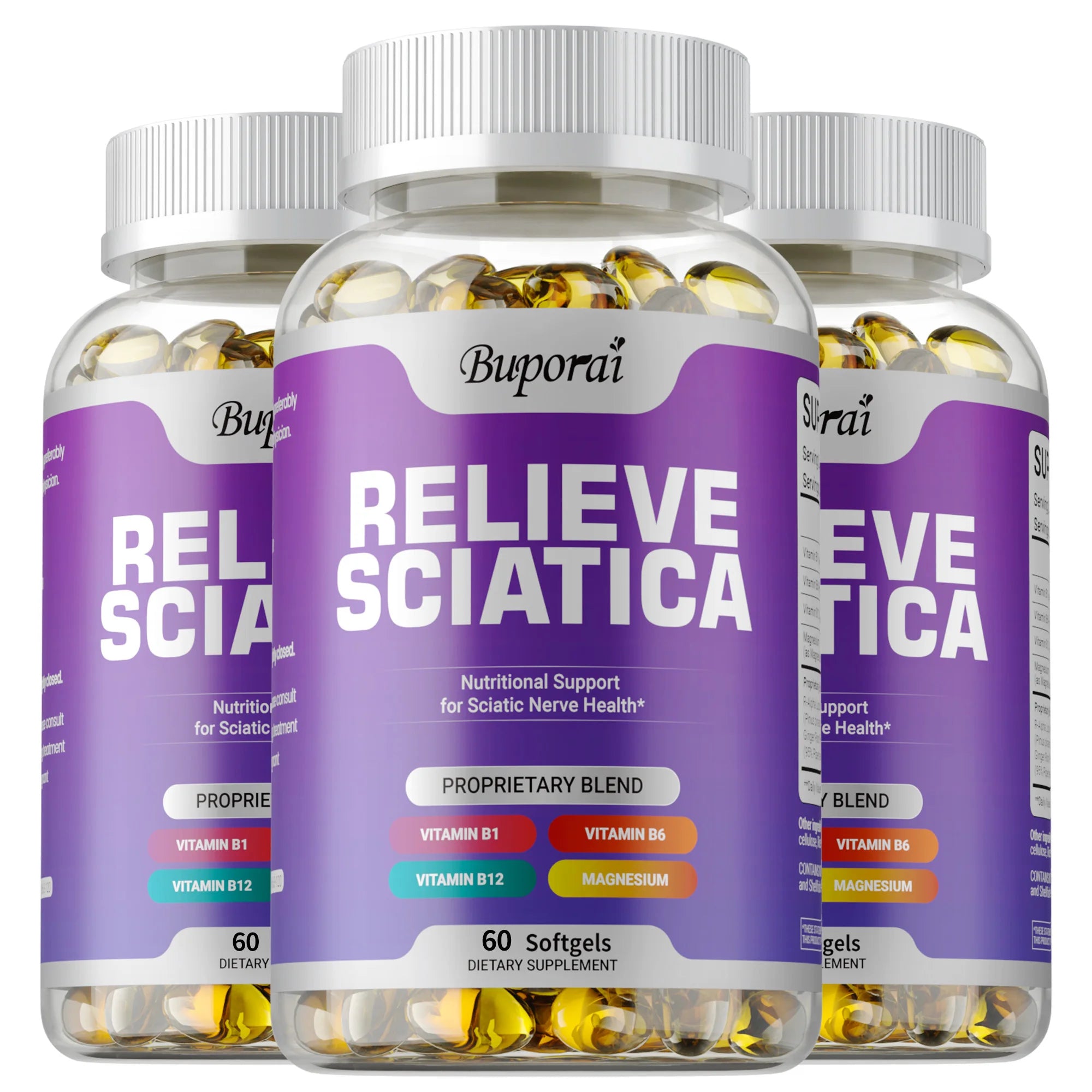 Sciatica Support Capsules with Alpha Lipoic Acid & Vitamin B Complex | Nerve, Joint & Mobility Supplement | 30/60/120 Capsules