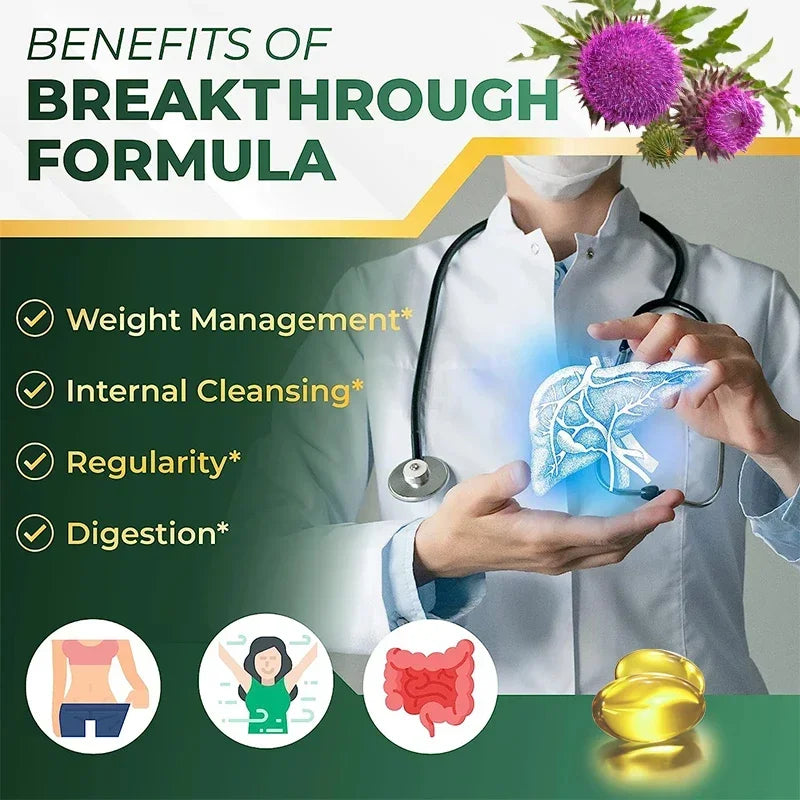 ALXFRESH Milk Thistle Capsules – Liver Health & Antioxidant Daily Wellness Supplement