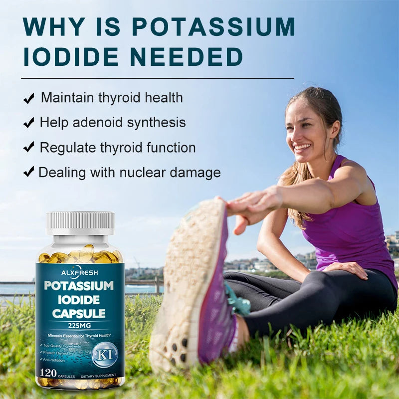 ALXFRESH Potassium Iodide Capsules – Thyroid Health & Daily Wellness Supplement