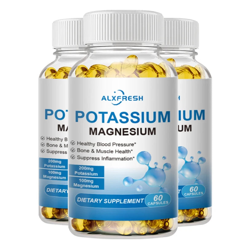 ALXFRESH Potassium & Magnesium Capsules – Daily Mineral & Wellness Supplement