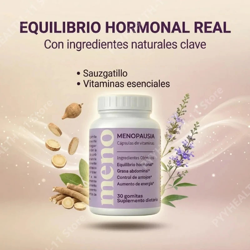 Menopause Support Capsules – Ashwagandha, Vitex, Black Cohosh & Vitamin D3, 60 Capsules
