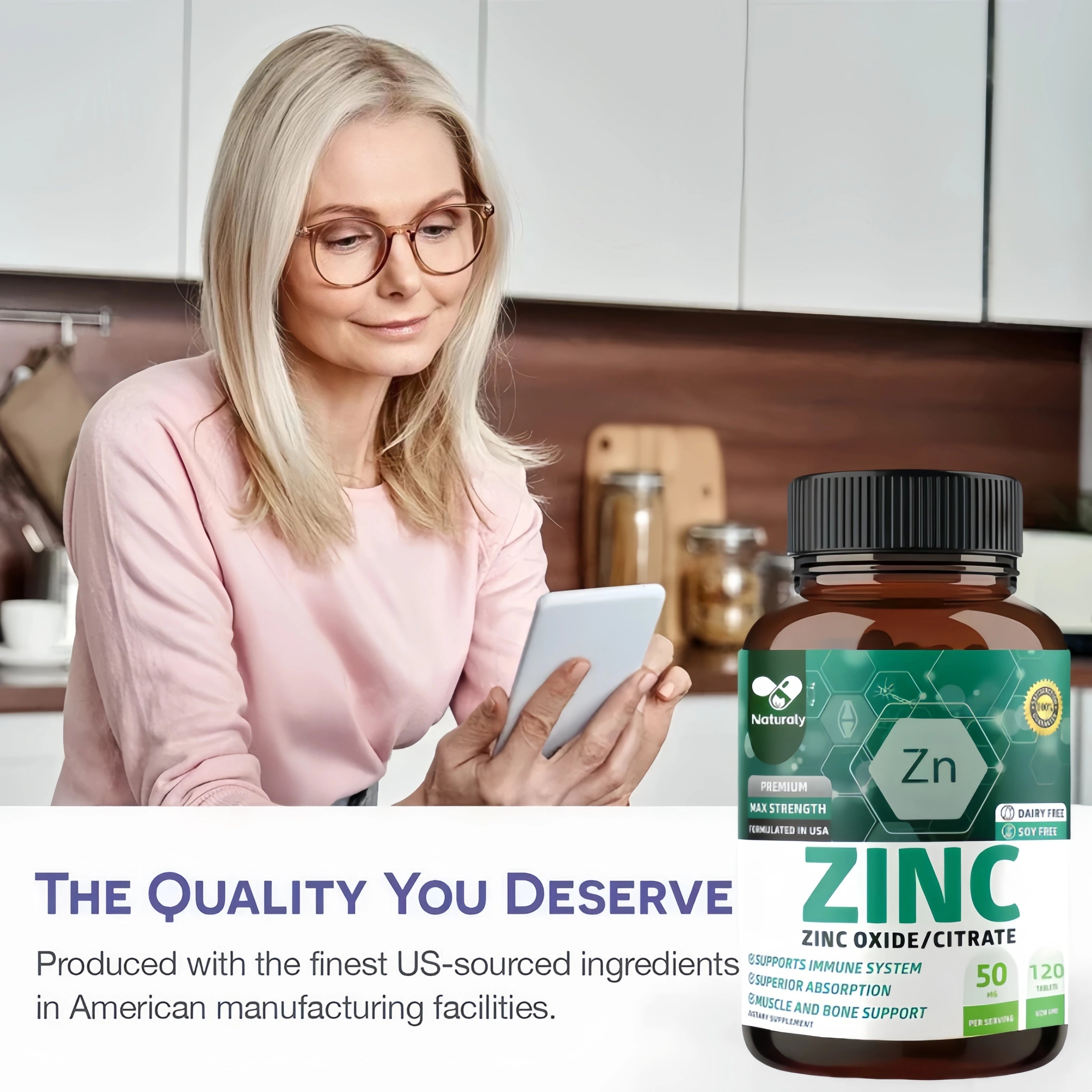 Zinc 50mg Capsules – Immune Support, Antioxidant & Energy Metabolism