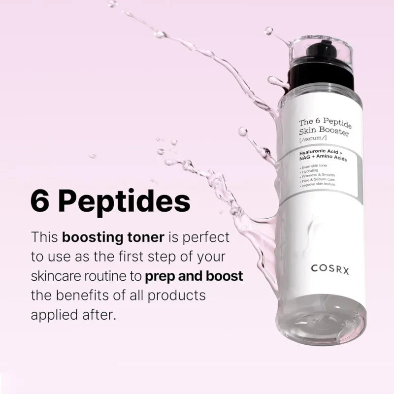 6-Peptide Booster Facial Serum – Hydrating Essence with Niacinamide & Hyaluronic Acid