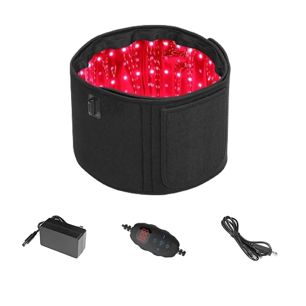 Red & Near-Infrared LED Therapy Belt – 660nm & 850nm Light Wrap, 105 LEDs