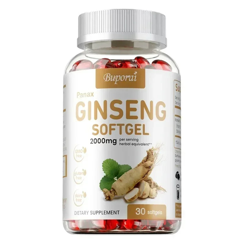 XEMENRY Red Panax Korean Ginseng Capsules – Daily Energy, Immune & Mental Focus Support