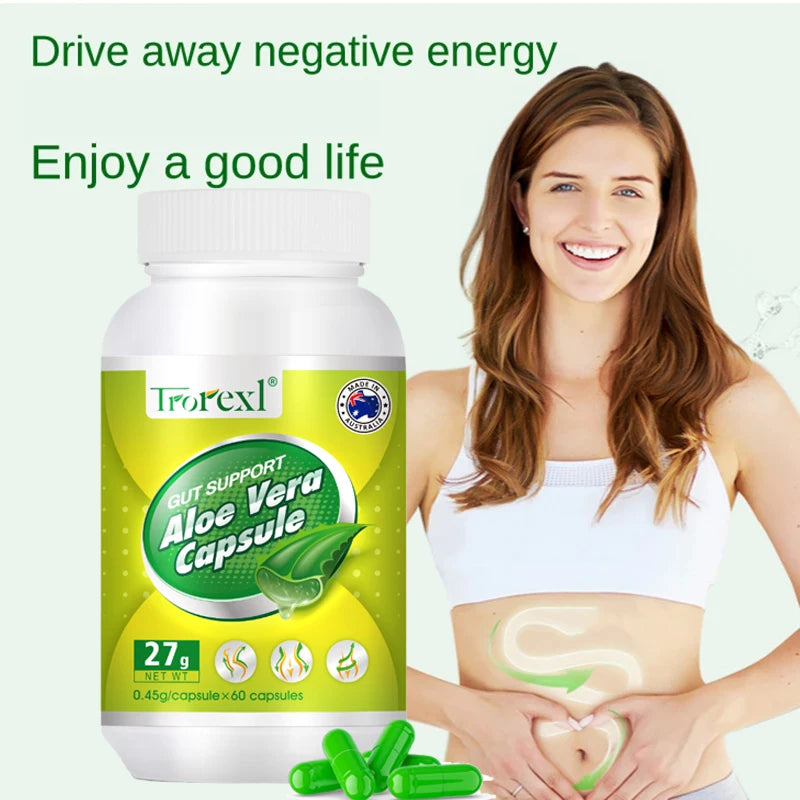 Aloe Vera Capsules – Herbal Supplement, 60 Capsules