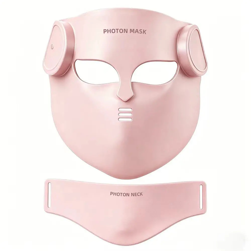 LED Red Light Therapy Face & Neck Mask – 8-Color Silicone Facial Skincare Device