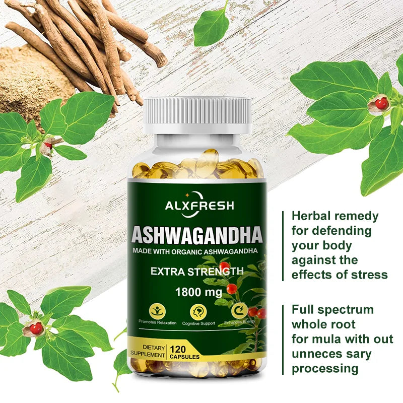ALXFRESH Ashwagandha Capsules – Daily Stress & Wellness Support Supplement