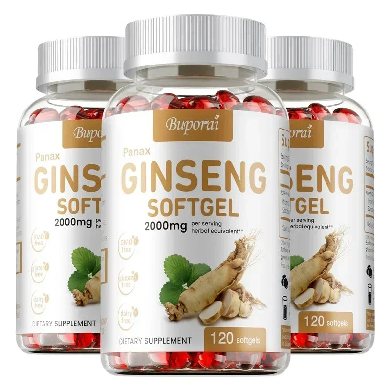 XEMENRY Red Panax Korean Ginseng Capsules – Daily Energy, Immune & Mental Focus Support